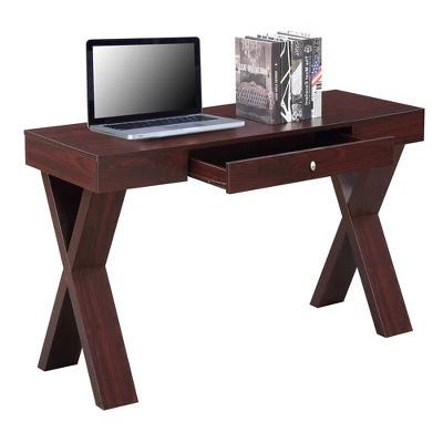 Newport Wood Writing Desk With Drawer - Breighton Home 4 Newport Wood Writing Desk With Drawer - Breighton Home - Image 2