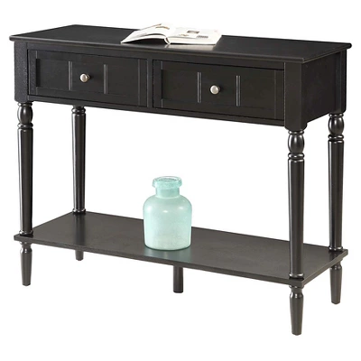 French Country 2 Drawer Hall Table With Shelf - Breighton Home 3 French Country 2 Drawer Hall Table With Shelf - Breighton Home