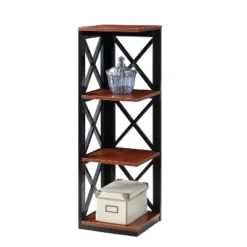 38.5" Oxford 3 Tier Corner Bookcase - Breighton Home