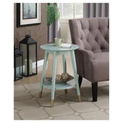 Wilson Mid-Century Modern Round End Table With Bottom Shelf - Breighton Home -Urban Nest Store GUEST 137e0f6f 637b 442f a93f b795911525e9