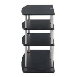 Designs2Go No Tools Wide Highboy 4 Tier TV Stand For TVs Up To 43" Black - Breighton Home -Urban Nest Store GUEST 14419e0c 2d53 4497 b456 492425dbd099