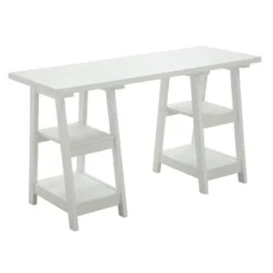 Designs2Go Double Trestle Desk With Shelves - Breighton Home -Urban Nest Store GUEST 16a5ca31 2e4b 47b1 ba99 ddfc46d813d4