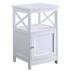 Oxford End Table With Storage Cabinet And Shelf - Breighton Home -Urban Nest Store GUEST 18107299 ec1f 4b61 b726 aaabdbe11f59
