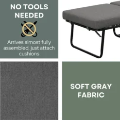 Designs4Comfort Folding Bed Ottoman Soft Gray Fabric - Breighton Home: Multi-Functional Sleeper, No Assembly Required 14 Designs4Comfort Folding Bed Ottoman Soft Gray Fabric - Breighton Home: Multi-Functional Sleeper, No Assembly Required -Urban Nest Store GUEST 1a74fa11 bdc6 4bd7 852c 077c9ac2212c