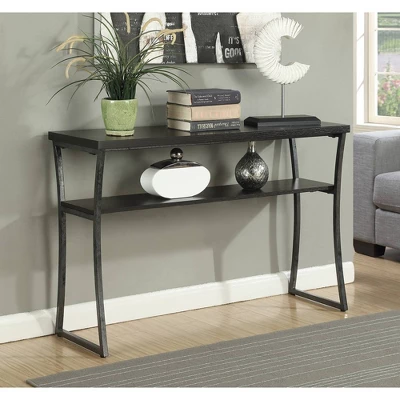 X Calibur Console Table Espresso/Slate Gray - Breighton Home 3 X Calibur Console Table Espresso/Slate Gray - Breighton Home