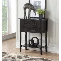 Kendra 3 Drawer Hall Table With Shelf - Breighton Home