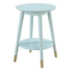 Wilson Mid-Century Modern Round End Table With Bottom Shelf - Breighton Home -Urban Nest Store GUEST 2168fc43 6039 49b2 9a59 5ab9b6e27190