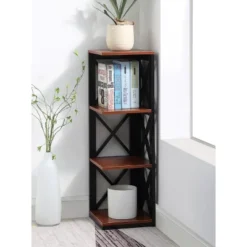 38.5" Oxford 3 Tier Corner Bookcase - Breighton Home -Urban Nest Store GUEST 260bef65 1197 49da 958a c6379b457ea8
