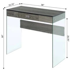 36" SoHo 1 Drawer Glass Desk - Breighton Home 13 36" SoHo 1 Drawer Glass Desk - Breighton Home -Urban Nest Store GUEST 27eb5448 9a29 44c7 b9f4 9bb603e0d222