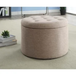 Designs4Comfort Round Shoe Ottoman - Breighton Home -Urban Nest Store GUEST 2add0b96 4f3a 40e0 bc4d f92912a42a13