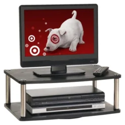 Two-Tier Swivel Riser TV Stand For TVs Up To 20" Black - Breighton Home -Urban Nest Store GUEST 2ae0c01b efff 404b 9712 b1acf96e6121