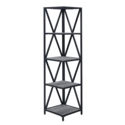 Tucson Metal 5 Tier Corner Bookcase - Johar Furniture -Urban Nest Store GUEST 2d571ee1 5b31 4e47 a364 36b85400e426