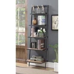 72.25" Laredo 5 Tier Ladder Bookcase/shelf Natural/Antique Black - Breighton Home -Urban Nest Store GUEST 301e420f 7b8e 4d1e 918a 181fed1c1ac8