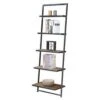 72.25" Laredo 5 Tier Ladder Bookcase/shelf Natural/Antique Black - Breighton Home
