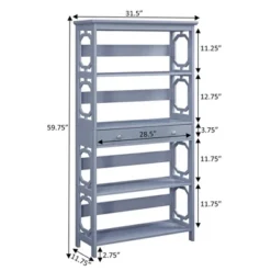 59.75" Omega 5 Tier Bookcase With Drawer - Breighton Home -Urban Nest Store GUEST 35c5a85d cc6f 455c af92 6ee082034e6b