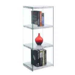 40.75" SoHo 4 Tier Tower Bookcase White Faux Marble - Breighton Home -Urban Nest Store GUEST 3cd912df 68a6 4950 97ec 6204e0f85547