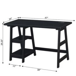 Designs2Go Trestle Desk With Charging Station And Shelves - Breighton Home -Urban Nest Store GUEST 41ac3baa 4979 4b6a a821 0a3ab80789e9