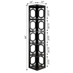 63.75" Omega 5 Tier Corner Bookcase - Breighton Home -Urban Nest Store GUEST 4215b003 f830 4d77 b089 1bb526eddfd1