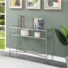 Tudor Console Table With Shelf Clear Glass/Chrome - Breighton Home 1 Tudor Console Table With Shelf Clear Glass/Chrome - Breighton Home -Urban Nest Store GUEST 43457436 8f33 4a0e 9864 ce31dab0c429