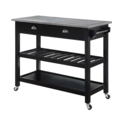 American Heritage 3 Tier Stainless Steel Kitchen Cart With Drawers - Breighton Home -Urban Nest Store GUEST 444e0337 5825 41c0 b353 135c2fe64dfd