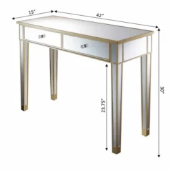 Gold Coast Mirrored Desk - Breighton Home -Urban Nest Store GUEST 4466f556 b040 4b08 8b55 b7df78df3791