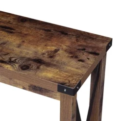 Durango Console Table With Shelf Barnwood/Black - Breighton Home -Urban Nest Store GUEST 46c533dc 9b05 488c 9e8d ee2180a058be