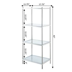 43" Royal Crest 4 Tier Tower Chrome - Breighton Home -Urban Nest Store GUEST 5574546d 89e2 4a67 a0df 425cdcb55a07