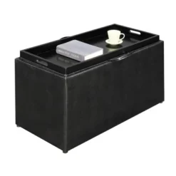 Sheridan Storage Bench W/2 Side Ottomans Black - Breighton Home -Urban Nest Store GUEST 56deb670 c5dc 46cf b3b8 631b3834fbfd