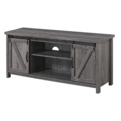 Blake Barn Door TV Stand For TVs Up To 55" With Shelves And Sliding Cabinets - Breighton Home -Urban Nest Store GUEST 588252aa 08c4 4ebd bc48 8bf213d2e5b8