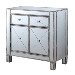 Gold Coast Vineyard 2 Drawer Mirrored Cabinet Weathered Gray - Breighton Home -Urban Nest Store GUEST 5cd9a352 96ec 47a8 87f0 17a0fa4700eb