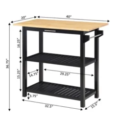 Designs2Go 3 Tier Butcher Block Kitchen Prep Island With Drawer - Breighton Home -Urban Nest Store GUEST 5de2ef8a fba3 48f5 8b58 ff337ac9a2a8