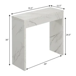 Breighton Home Northfield Entryway Hall Table In White Faux Marble -Urban Nest Store GUEST 615b5d46 3b2e 488f af60 641760eae67a