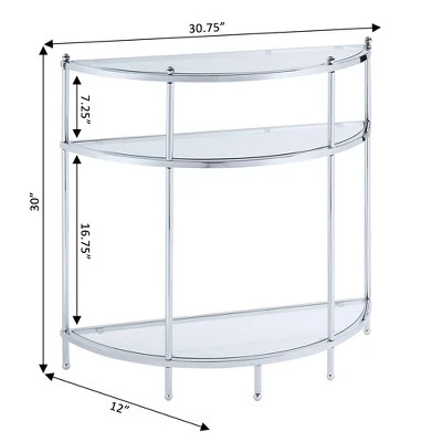 Royal Crest Entryway Table Chrome/Glass - Breighton Home 5 Royal Crest Entryway Table Chrome/Glass - Breighton Home - Image 3