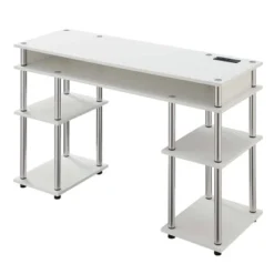 Designs2Go No Tools Student Desk With Charging Station And Shelves - Breighton Home -Urban Nest Store GUEST 7307836f 2e0b 49e5 b615 9c9a0aae32c0
