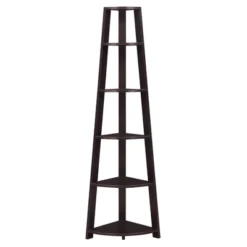 71" Newport 5 Tier Corner Bookshelf - Breighton Home -Urban Nest Store GUEST 75657e73 d21e 4ae1 a590 183f3ea3fcc8