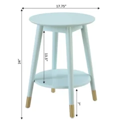 Wilson Mid-Century Modern Round End Table With Bottom Shelf - Breighton Home -Urban Nest Store GUEST 764f30fd 7bb3 4989 ac31 6077dc25e16c