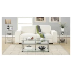 Classic Glass 3 Tier End Table Clear Glass - Breighton Home -Urban Nest Store GUEST 7a83f320 f072 4ef4 a322 22d99a7c4b2b
