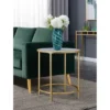 Gold Coast Deluxe Mirrored Round End Table - Johar Furniture