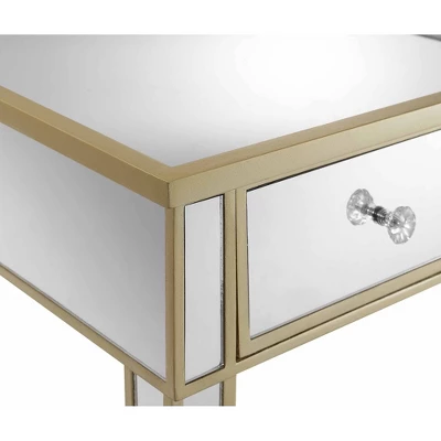 Gold Coast Mirrored End Table With Drawer - Breighton Home 6 Gold Coast Mirrored End Table With Drawer - Breighton Home - Image 4