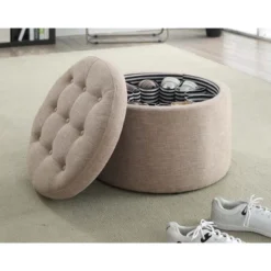 Designs4Comfort Round Shoe Ottoman - Breighton Home -Urban Nest Store GUEST 8635f7d0 1fe6 4eb8 9d37 c76fb8af516e