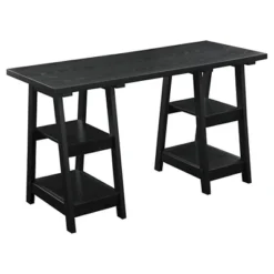 Designs2Go Double Trestle Desk With Shelves - Breighton Home -Urban Nest Store GUEST 883365ea 5a5e 4717 b429 13018e758a52