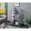 42.75" Town Square Chrome 4 Tier Bookcase Chrome - Breighton Home -Urban Nest Store GUEST 8afebdae 9045 4d7c 9504 9ccd09197b81