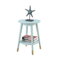 Wilson Mid-Century Modern Round End Table With Bottom Shelf - Breighton Home -Urban Nest Store GUEST 8cbb4076 7921 4085 8fa3 9cef8fbd247f