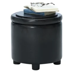 Designs4Comfort Round Accent Storage Ottoman - Breighton Home