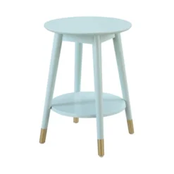 Wilson Mid-Century Modern Round End Table With Bottom Shelf - Breighton Home -Urban Nest Store GUEST 9746f7aa 9981 42e6 85b7 a05f915e8752