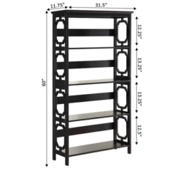 60" Omega 5 Tier Bookcase - Breighton Home -Urban Nest Store GUEST 9e0a8de8 cae7 4afc be56 298b6428fd7f