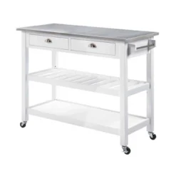 American Heritage 3 Tier Stainless Steel Kitchen Cart With Drawers - Breighton Home -Urban Nest Store GUEST abe83c81 a94e 4123 80d7 aa8072d946a7