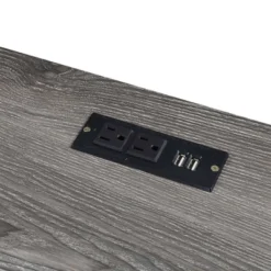 47" Monterey Desk With Charging Station Weathered Gray/Black - Breighton Home -Urban Nest Store GUEST b72333ae ebb6 440b afd3 b6b683593f19