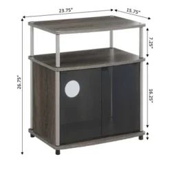 Designs2Go TV Stand For TVs Up To 25" With Black Glass Storage Cabinet And Shelf - Breighton Home -Urban Nest Store GUEST bbb77a4c 048b 4684 a41a 6e2a48f9bb61