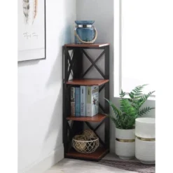 38.5" Oxford 3 Tier Corner Bookcase - Breighton Home -Urban Nest Store GUEST bd067783 0d92 4bee b31f 538d746f1b32